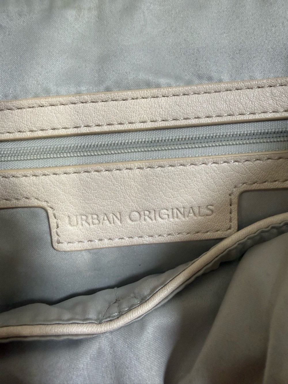 Urban Originals Beige Shoulder Bag with Patterned Detachable Strap - Picture 3 of 5